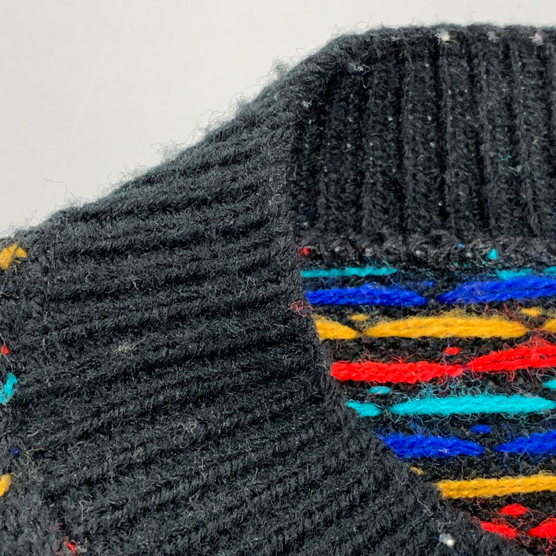 【中古品】【メンズ】 MAJOR MOTION メイジャー モーション USA製 BIRDS EYE ACRYLIC KNIT バーズアイ アクリル ニット トップス 長袖 146-260423-ya-14-izu サイズ：下記参照 カラー：BLACK 万代Net店