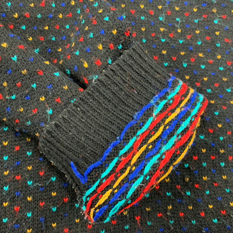 【中古品】【メンズ】 MAJOR MOTION メイジャー モーション USA製 BIRDS EYE ACRYLIC KNIT バーズアイ アクリル ニット トップス 長袖 146-260423-ya-14-izu サイズ：下記参照 カラー：BLACK 万代Net店
