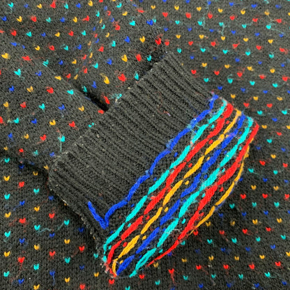 【中古品】【メンズ】 MAJOR MOTION メイジャー モーション USA製 BIRDS EYE ACRYLIC KNIT バーズアイ アクリル ニット トップス 長袖 146-260423-ya-14-izu サイズ：下記参照 カラー：BLACK 万代Net店