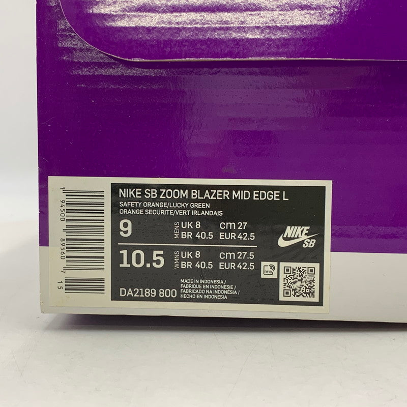 【現状渡し品】【メンズ】 NIKE SB ナイキエスビー DA2189-800 BLAZER MID EDGE ブラザー ミッド エッジ スニーカー シューズ 靴 160-260425-cs-11-izu サイズ：27cm カラー：SAFETY ORANGE/LUCKY GREEN 万代Net店