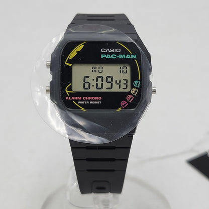 【中古美品】【メンズ/レディース】 CASIO カシオ × PAC-MAN パックマン DIGITAL QUARTZ F-91WPC-1ADR デジタルクオーツ 腕時計 199-260529-as-16-izu サイズ：38.2 × 35.2 × 8.5 mm カラー：ブラック 万代Net店