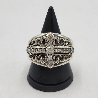 【中古品】【メンズ】 DEAL DESIGN ディールデザイン 925 GLARE CROSS RING グレア クロス リング 指輪 アクセサリー 192-260424-cs-18-izu カラー：シルバー 万代Net店