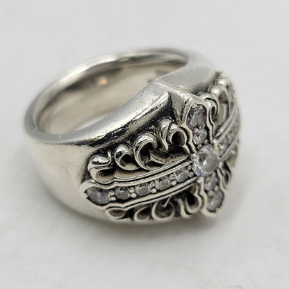 【中古品】【メンズ】 DEAL DESIGN ディールデザイン 925 GLARE CROSS RING グレア クロス リング 指輪 アクセサリー 192-260424-cs-18-izu カラー：シルバー 万代Net店