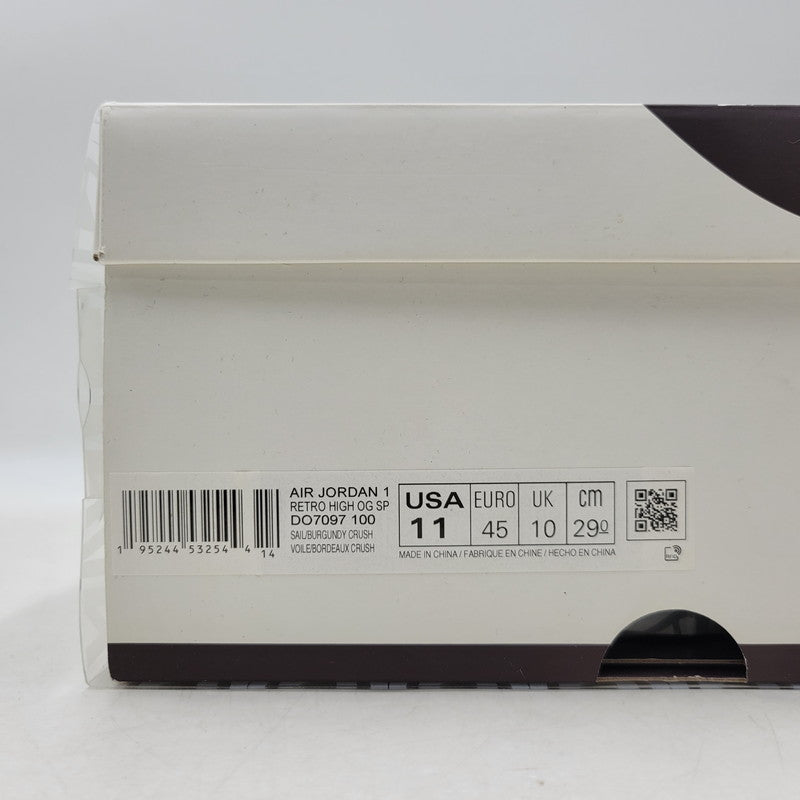 【中古品】【メンズ】 NIKE ナイキ × A MA MANIERE ア マ マニエール AIR JORDAN 1 RETRO HIGH OG DO7097-100 エア ジョーダン 1 レトロ ハイ OG コラボ スニーカー シューズ 靴 160-260424-ay-01-izu サイズ：29cm カラー：SAIL/BURGUNDY CRUSH 万代Net店