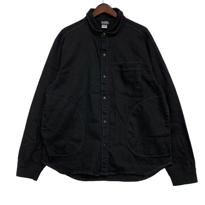 【中古品】【メンズ】 GYM MASTER ジムマスター G221718B 10oz ストレッチデニム カツラギシャツジャケットアウター 144-260425-cs-16-izu サイズ：L カラー：ブラック 万代Net店