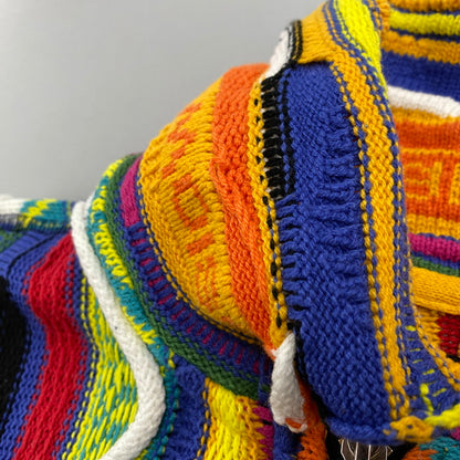 【中古品】【メンズ】 GO SLOW CARAVAN ゴースローキャラバン 350256 HEAVY SWEAT×CRAZY KNIT BIG HALF ZIP ヘビー スウェット クレイジー ニット ビッグ ハーフ ジップ トップス 144-260425-kh-01-izu サイズ：4 カラー：マルチ 万代Net店