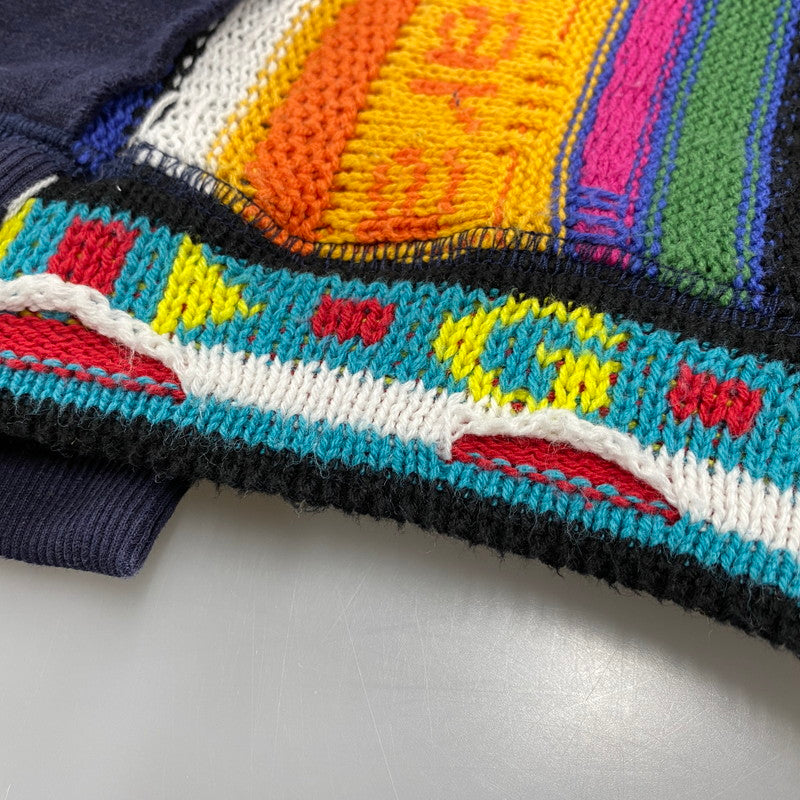 【中古品】【メンズ】 GO SLOW CARAVAN ゴースローキャラバン 350256 HEAVY SWEAT×CRAZY KNIT BIG HALF ZIP ヘビー スウェット クレイジー ニット ビッグ ハーフ ジップ トップス 144-260425-kh-01-izu サイズ：4 カラー：マルチ 万代Net店