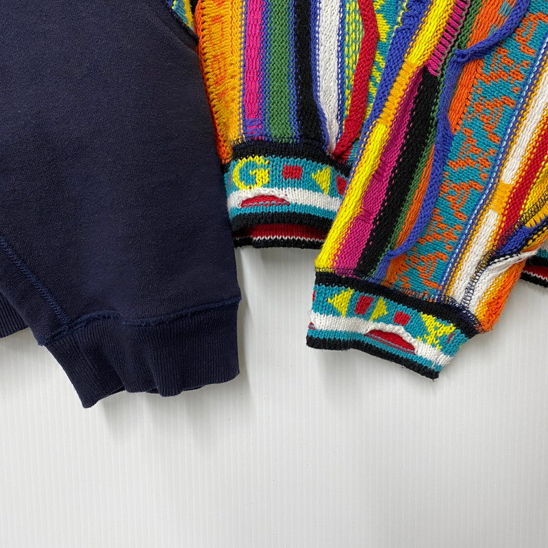 【中古品】【メンズ】 GO SLOW CARAVAN ゴースローキャラバン 350256 HEAVY SWEAT×CRAZY KNIT BIG HALF ZIP ヘビー スウェット クレイジー ニット ビッグ ハーフ ジップ トップス 144-260425-kh-01-izu サイズ：4 カラー：マルチ 万代Net店