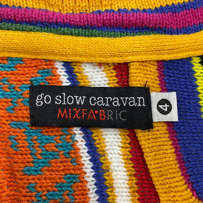 【中古品】【メンズ】 GO SLOW CARAVAN ゴースローキャラバン 350256 HEAVY SWEAT×CRAZY KNIT BIG HALF ZIP ヘビー スウェット クレイジー ニット ビッグ ハーフ ジップ トップス 144-260425-kh-01-izu サイズ：4 カラー：マルチ 万代Net店