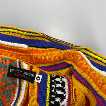 【中古品】【メンズ】 GO SLOW CARAVAN ゴースローキャラバン 350256 HEAVY SWEAT×CRAZY KNIT BIG HALF ZIP ヘビー スウェット クレイジー ニット ビッグ ハーフ ジップ トップス 144-260425-kh-01-izu サイズ：4 カラー：マルチ 万代Net店