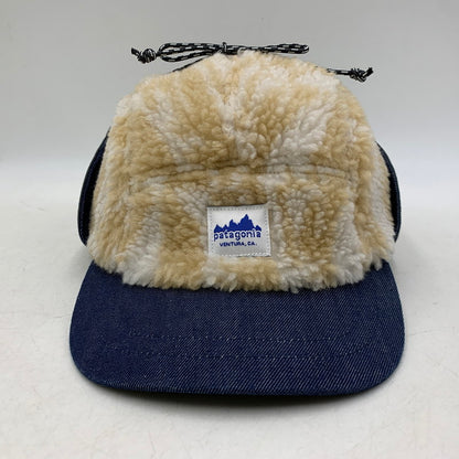【中古品】【メンズ/レディース】 PATAGONIA パタゴニア RANGE EARFLAP CAP レンジ イヤーフラップ キャップ 帽子 185-260425-cs-01-izu サイズ：M カラー：ベージュ×インディゴ 万代Net店