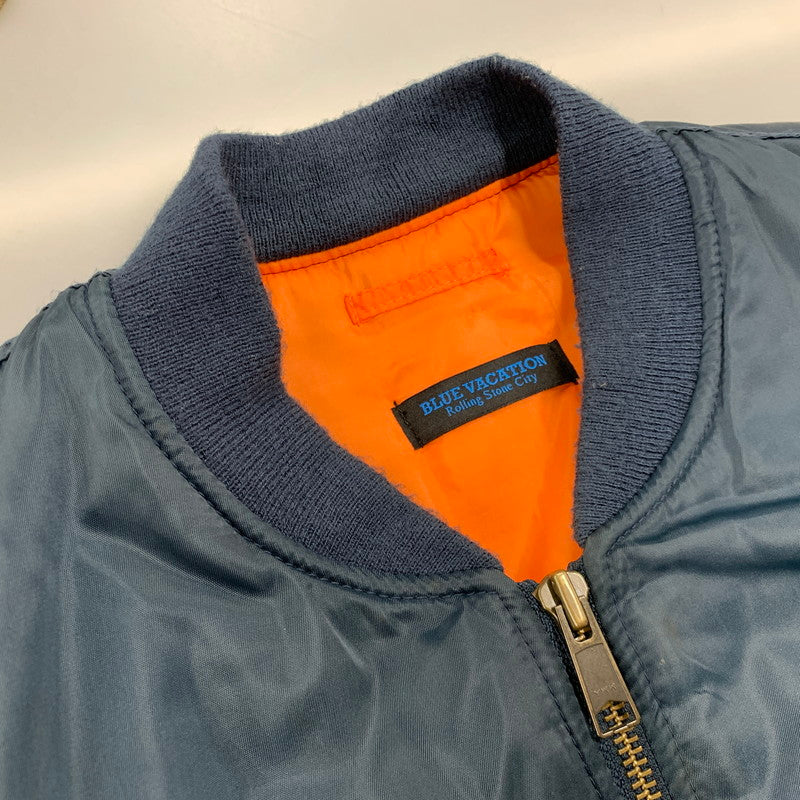 【中古品】【メンズ】 BLUE VACATION ブルーバケーション PATCH MA-1 FLIGHT JACKET パッチ エムエーワン フライト ジャケット アウター 146-260424-cs-09-izu サイズ：不明 カラー：ネイビー 万代Net店