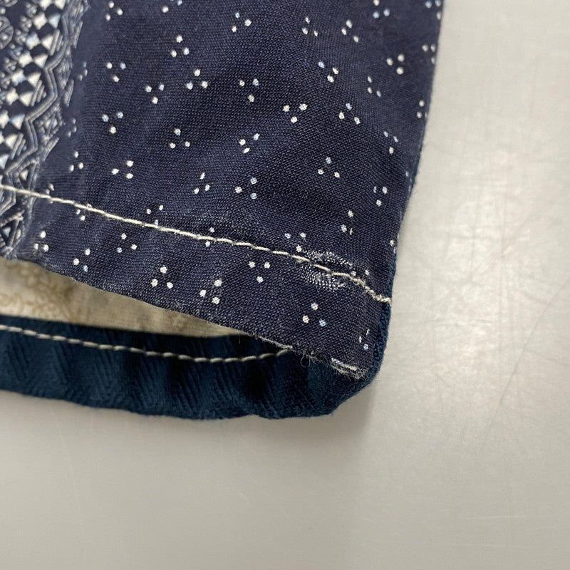 【中古品】【メンズ】 WEARABLE FILM ウェアラブルフィルム REMAKE PAISLEY PATTERN LS SHIRT リメイク ペイズリー パターン ロングスリーブ シャツ トップス 長袖 146-260425-kh-03-izu カラー：ネイビー×グリーン 万代Net店
