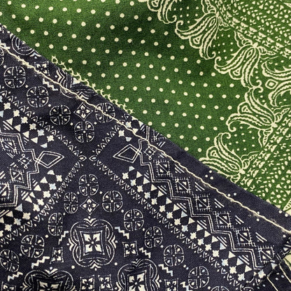 【中古品】【メンズ】 WEARABLE FILM ウェアラブルフィルム REMAKE PAISLEY PATTERN LS SHIRT リメイク ペイズリー パターン ロングスリーブ シャツ トップス 長袖 146-260425-kh-03-izu カラー：ネイビー×グリーン 万代Net店