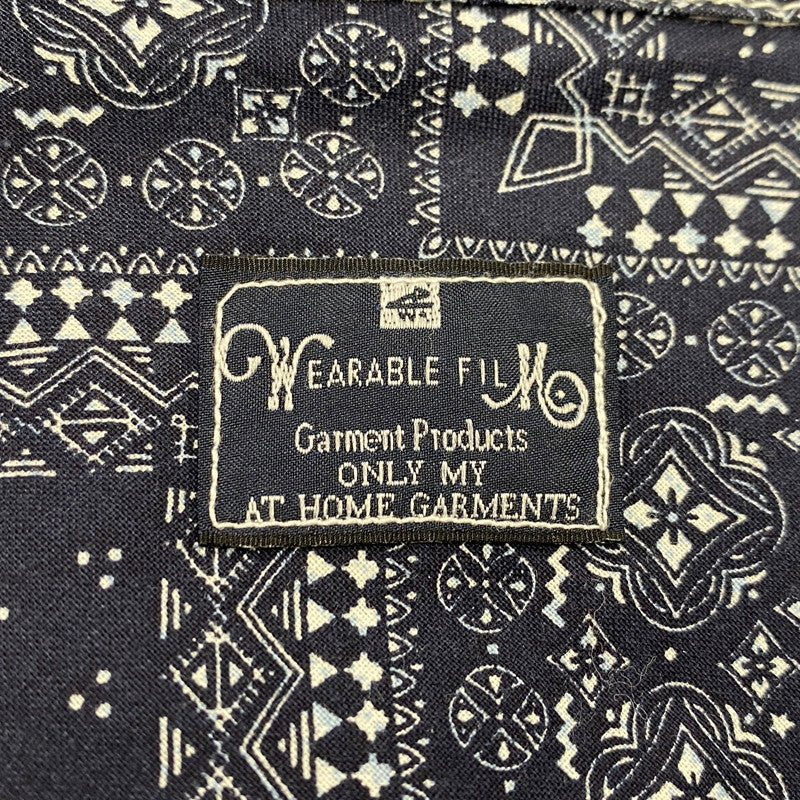 【中古品】【メンズ】 WEARABLE FILM ウェアラブルフィルム REMAKE PAISLEY PATTERN LS SHIRT リメイク ペイズリー パターン ロングスリーブ シャツ トップス 長袖 146-260425-kh-03-izu カラー：ネイビー×グリーン 万代Net店