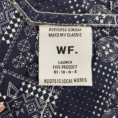 【中古品】【メンズ】 WEARABLE FILM ウェアラブルフィルム REMAKE PAISLEY PATTERN LS SHIRT リメイク ペイズリー パターン ロングスリーブ シャツ トップス 長袖 146-260425-kh-03-izu カラー：ネイビー×グリーン 万代Net店