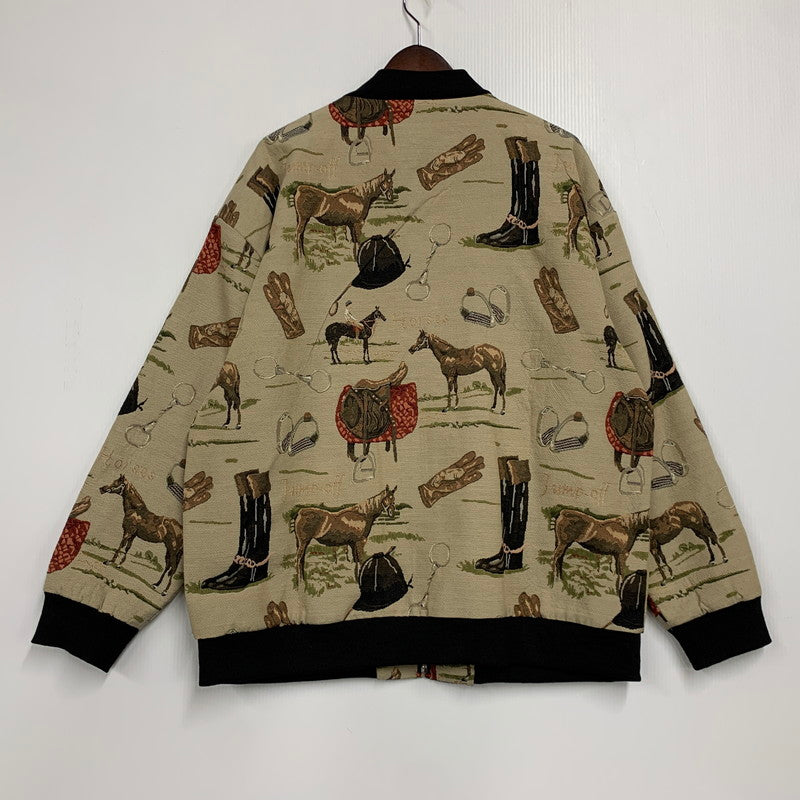 【中古品】【メンズ】 REVO. レヴォ ゴブラン織り 馬柄 ZIPUP BLOUSON JACKET ジップアップ ブルゾン ジャケット アウター 147-260425-cs-14-izu サイズ：2 カラー：マルチ 万代Net店