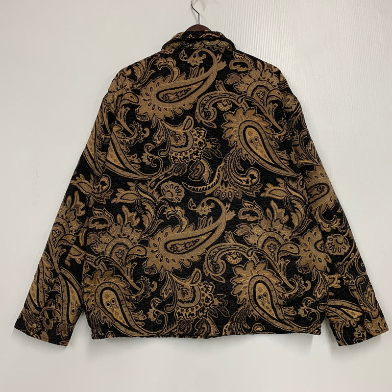【中古品】【メンズ】 POWER TO THE PEOPLE パワートゥーザピープル PAISLEY PATTERN ZIPUP JACKET ペイズリー パターン ジップアップ ジャケット アウター 147-260425-cs-15-izu サイズ：L カラー：ブラウン×ブラック 万代Net店