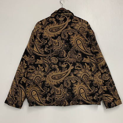 【中古品】【メンズ】 POWER TO THE PEOPLE パワートゥーザピープル PAISLEY PATTERN ZIPUP JACKET ペイズリー パターン ジップアップ ジャケット アウター 147-260425-cs-15-izu サイズ：L カラー：ブラウン×ブラック 万代Net店