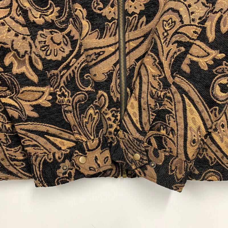 【中古品】【メンズ】 POWER TO THE PEOPLE パワートゥーザピープル PAISLEY PATTERN ZIPUP JACKET ペイズリー パターン ジップアップ ジャケット アウター 147-260425-cs-15-izu サイズ：L カラー：ブラウン×ブラック 万代Net店