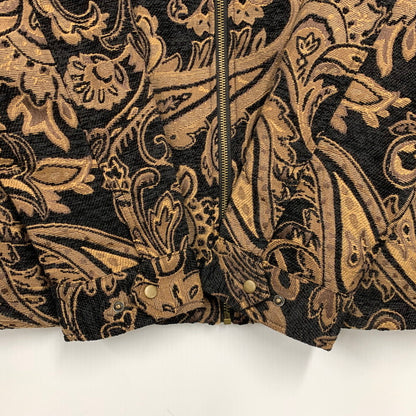 【中古品】【メンズ】 POWER TO THE PEOPLE パワートゥーザピープル PAISLEY PATTERN ZIPUP JACKET ペイズリー パターン ジップアップ ジャケット アウター 147-260425-cs-15-izu サイズ：L カラー：ブラウン×ブラック 万代Net店