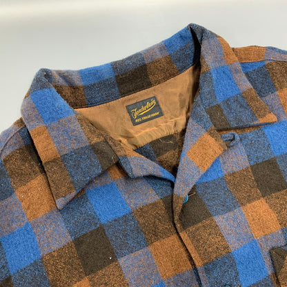 【中古品】【メンズ】 TENDERLOIN テンダーロイン T-WOOL CHECK LS SHIRT ティーウール チェック ロングスリーブ シャツ トップス 長袖 142-260424-cs-01-izu サイズ：S カラー：ブルー×ブラウン 万代Net店