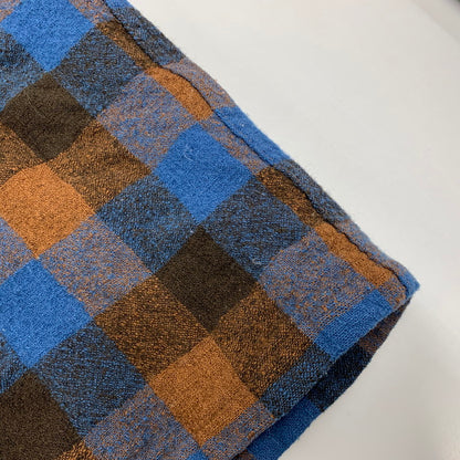 【中古品】【メンズ】 TENDERLOIN テンダーロイン T-WOOL CHECK LS SHIRT ティーウール チェック ロングスリーブ シャツ トップス 長袖 142-260424-cs-01-izu サイズ：S カラー：ブルー×ブラウン 万代Net店