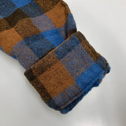 【中古品】【メンズ】 TENDERLOIN テンダーロイン T-WOOL CHECK LS SHIRT ティーウール チェック ロングスリーブ シャツ トップス 長袖 142-260424-cs-01-izu サイズ：S カラー：ブルー×ブラウン 万代Net店