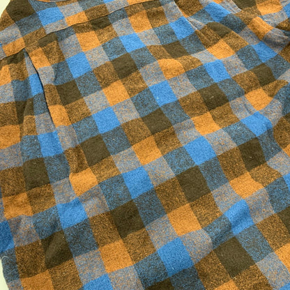 【中古品】【メンズ】 TENDERLOIN テンダーロイン T-WOOL CHECK LS SHIRT ティーウール チェック ロングスリーブ シャツ トップス 長袖 142-260424-cs-01-izu サイズ：S カラー：ブルー×ブラウン 万代Net店