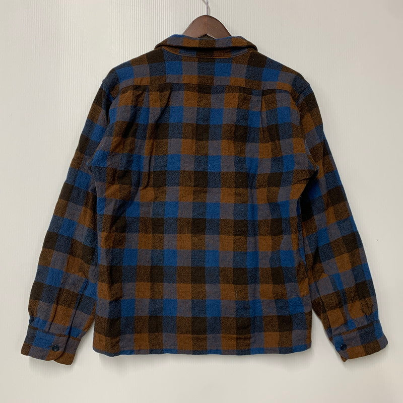 【中古品】【メンズ】 TENDERLOIN テンダーロイン T-WOOL CHECK LS SHIRT ティーウール チェック ロングスリーブ シャツ トップス 長袖 142-260424-cs-01-izu サイズ：S カラー：ブルー×ブラウン 万代Net店