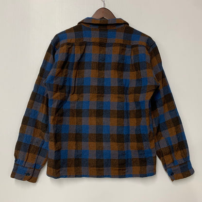 【中古品】【メンズ】 TENDERLOIN テンダーロイン T-WOOL CHECK LS SHIRT ティーウール チェック ロングスリーブ シャツ トップス 長袖 142-260424-cs-01-izu サイズ：S カラー：ブルー×ブラウン 万代Net店