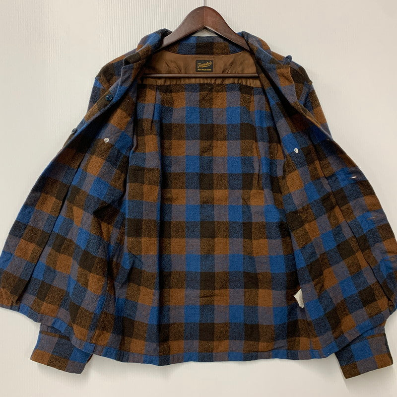 【中古品】【メンズ】 TENDERLOIN テンダーロイン T-WOOL CHECK LS SHIRT ティーウール チェック ロングスリーブ シャツ トップス 長袖 142-260424-cs-01-izu サイズ：S カラー：ブルー×ブラウン 万代Net店