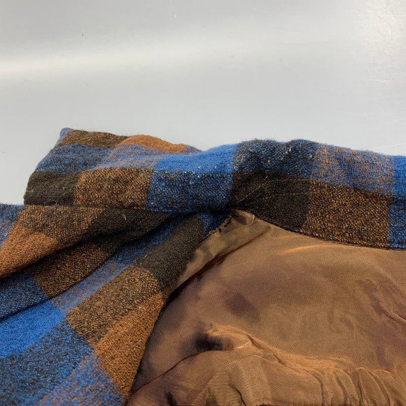 【中古品】【メンズ】 TENDERLOIN テンダーロイン T-WOOL CHECK LS SHIRT ティーウール チェック ロングスリーブ シャツ トップス 長袖 142-260424-cs-01-izu サイズ：S カラー：ブルー×ブラウン 万代Net店