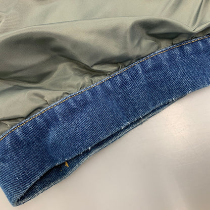 【中古品】【メンズ】 AOZORA アオゾラ 790204 デニム切替 MA-1 FLIGHT JACKET フライト ジャケット アウター 147-260424-cs-07-izu サイズ：4 カラー：カーキ×インディゴ 万代Net店