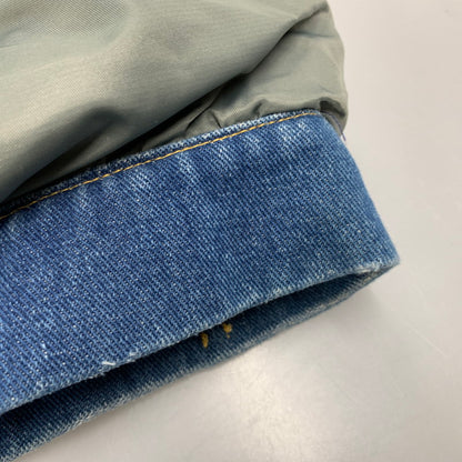 【中古品】【メンズ】 AOZORA アオゾラ 790204 デニム切替 MA-1 FLIGHT JACKET フライト ジャケット アウター 147-260424-cs-07-izu サイズ：4 カラー：カーキ×インディゴ 万代Net店