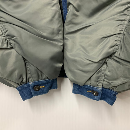 【中古品】【メンズ】 AOZORA アオゾラ 790204 デニム切替 MA-1 FLIGHT JACKET フライト ジャケット アウター 147-260424-cs-07-izu サイズ：4 カラー：カーキ×インディゴ 万代Net店