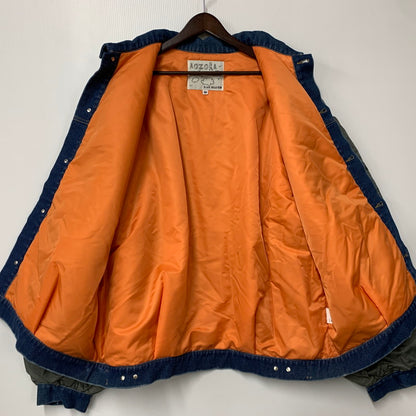 【中古品】【メンズ】 AOZORA アオゾラ 790204 デニム切替 MA-1 FLIGHT JACKET フライト ジャケット アウター 147-260424-cs-07-izu サイズ：4 カラー：カーキ×インディゴ 万代Net店