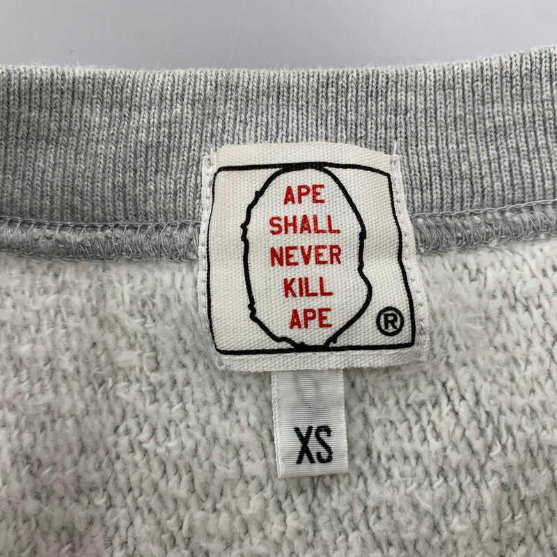 【中古品】【メンズ】 A BATHING APE アベイシングエイプ 初期タグ BAPE STAR SWEAT SHIRT ベイプ スター スウェット シャツ トップス 長袖 142-260502-cs-03-izu サイズ：XS カラー：グレー 万代Net店