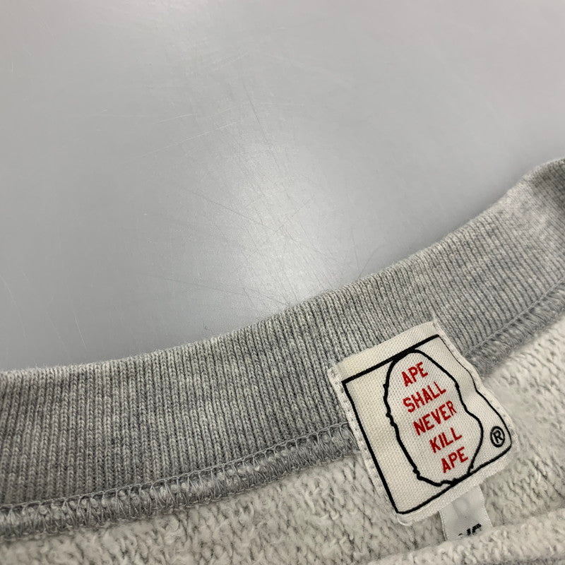 【中古品】【メンズ】 A BATHING APE アベイシングエイプ 初期タグ BAPE STAR SWEAT SHIRT ベイプ スター スウェット シャツ トップス 長袖 142-260502-cs-03-izu サイズ：XS カラー：グレー 万代Net店