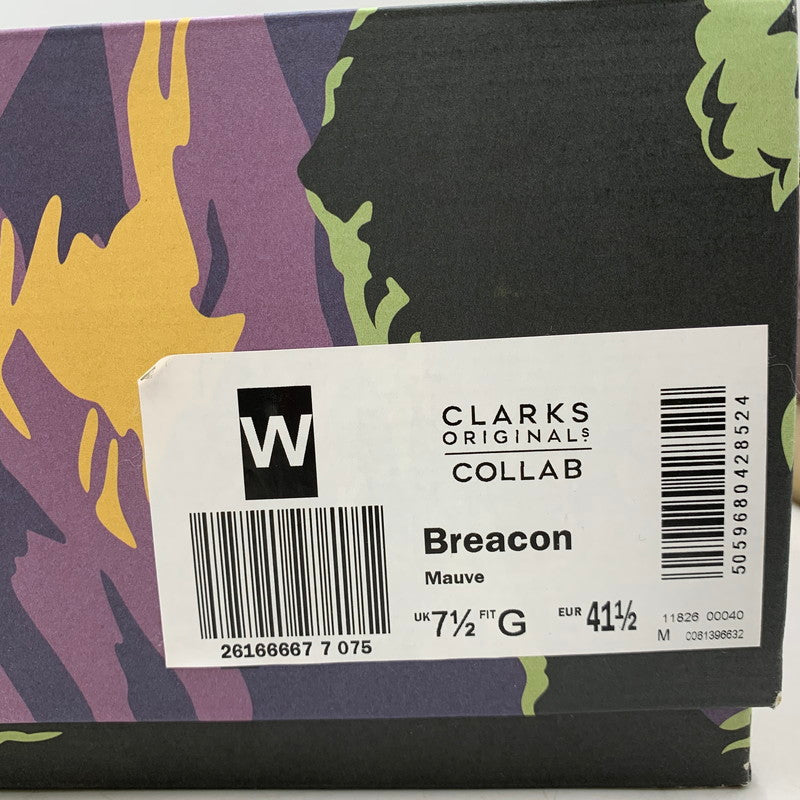 【中古品】【メンズ/レディース】 CLARKS×RONNIE FIEG クラークス×ロニーファイグ 8TH STREET BREACON エイス ストリート ブリーコン スニーカー シューズ 靴 164-260425-cs-12-izu サイズ：7 1/2 G カラー：パープル系 万代Net店