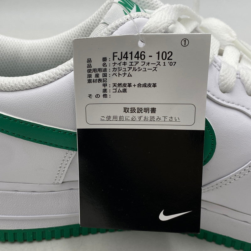【中古美品】【メンズ】 NIKE ナイキ AIR FORCE 1 '07 FJ4146-102 エア フォース 1 '07 スニーカー シューズ 靴 160-260426-as-10-izu サイズ：28.5cm カラー：WHITE/MALACHITE-WHITE 万代Net店