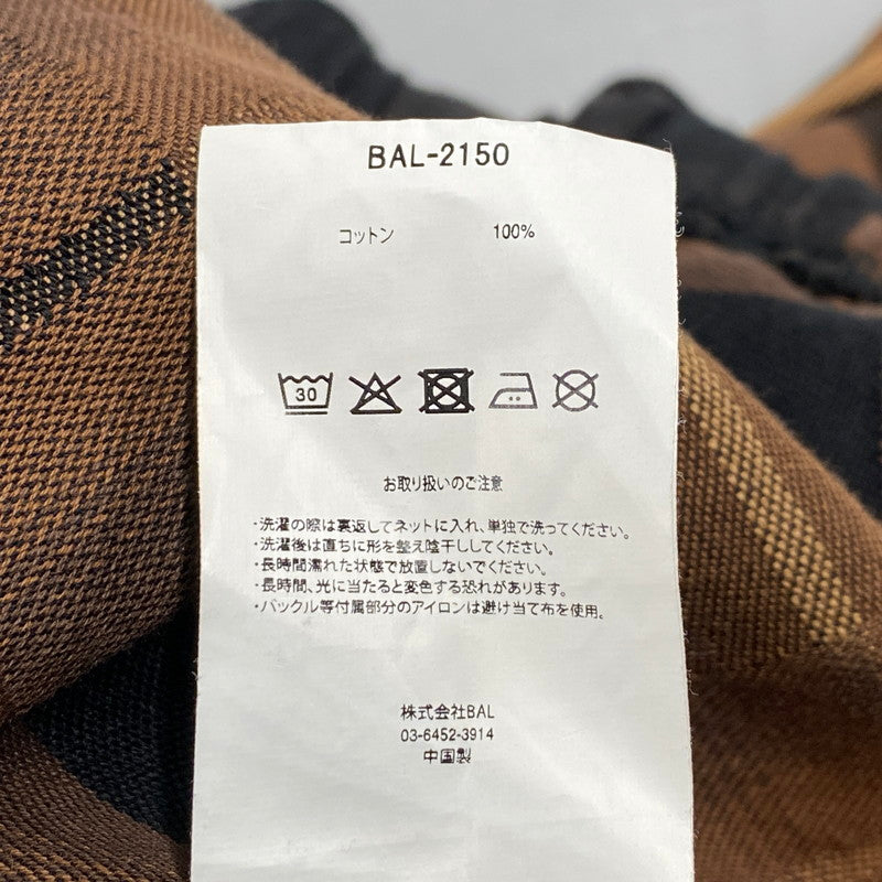 【中古品】【メンズ】 BAL バル BAL-2150 PLAID WIDE MOUNTAIN PANT プレイド ワイド マウンテン パンツ ボトムス ズボン 153-260428-cs-19-izu サイズ：1 カラー：ブラウン×ブラック 万代Net店