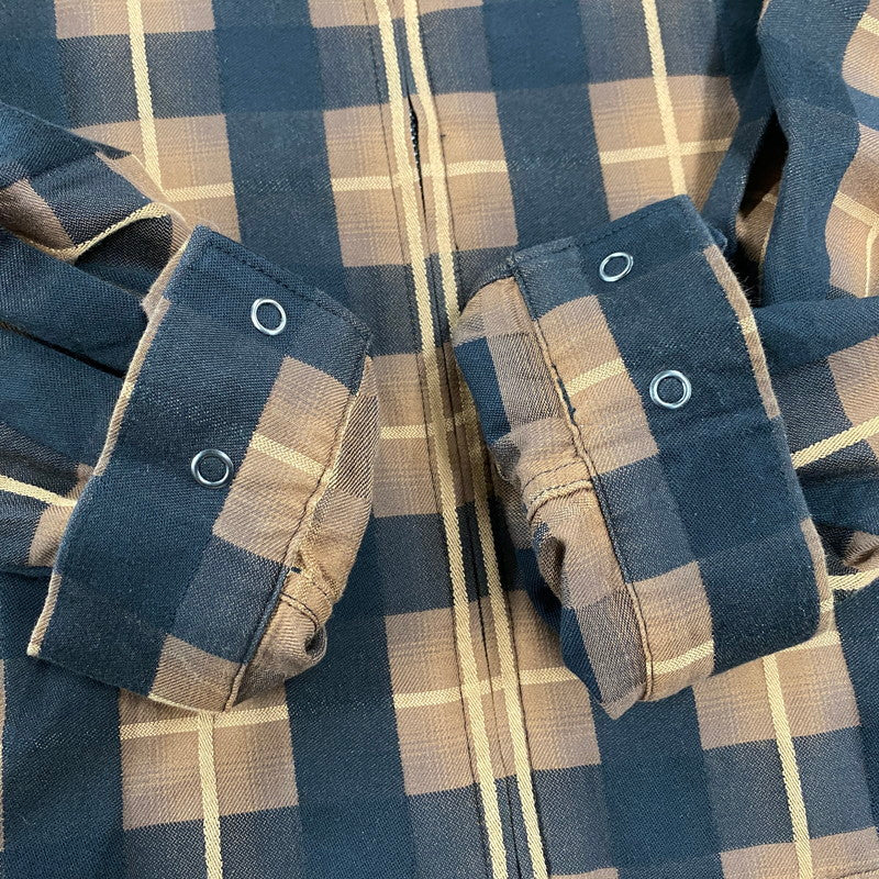 【中古品】【メンズ】 BAL バル BAL-2138 PLAID ZIP SHIRT BLOUSON プレイド ジップ シャツ ブルゾン アウター 142-260428-cs-18-izu サイズ：2 カラー：ブラウン×ブラック 万代Net店