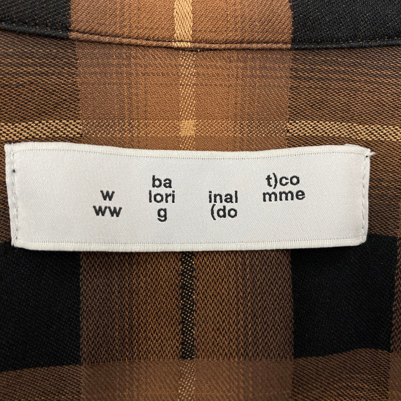 【中古品】【メンズ】 BAL バル BAL-2138 PLAID ZIP SHIRT BLOUSON プレイド ジップ シャツ ブルゾン アウター 142-260428-cs-18-izu サイズ：2 カラー：ブラウン×ブラック 万代Net店