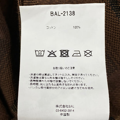 【中古品】【メンズ】 BAL バル BAL-2138 PLAID ZIP SHIRT BLOUSON プレイド ジップ シャツ ブルゾン アウター 142-260428-cs-18-izu サイズ：2 カラー：ブラウン×ブラック 万代Net店