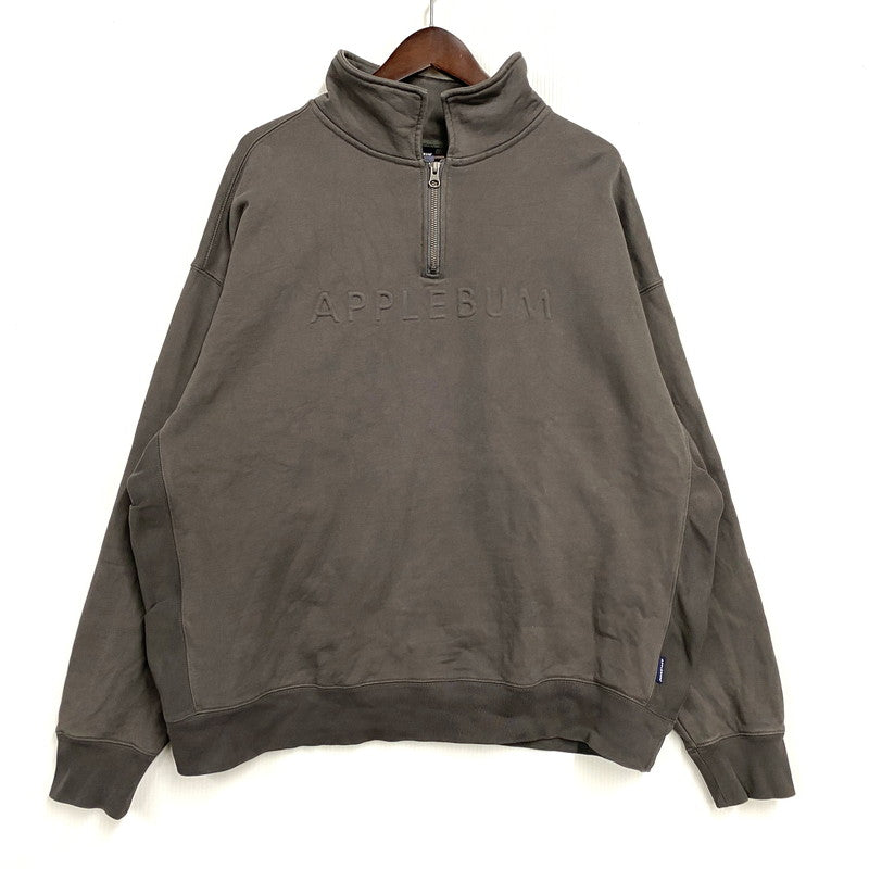【中古品】【メンズ】 APPLEBUM アップルバム SOLID COLOR HALF ZIP SWEAT ソリッド カラー ハーフ ジップ スウェット トップス 142-260426-kh-10-izu サイズ：XL カラー：チャコール 万代Net店