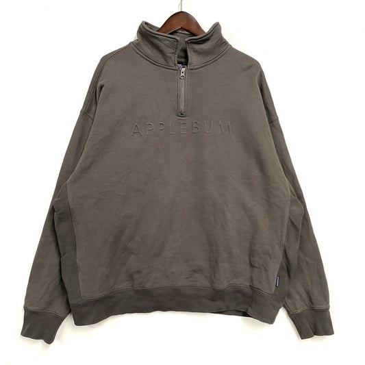 【中古品】【メンズ】 APPLEBUM アップルバム SOLID COLOR HALF ZIP SWEAT ソリッド カラー ハーフ ジップ スウェット トップス 142-260426-kh-10-izu サイズ：XL カラー：チャコール 万代Net店