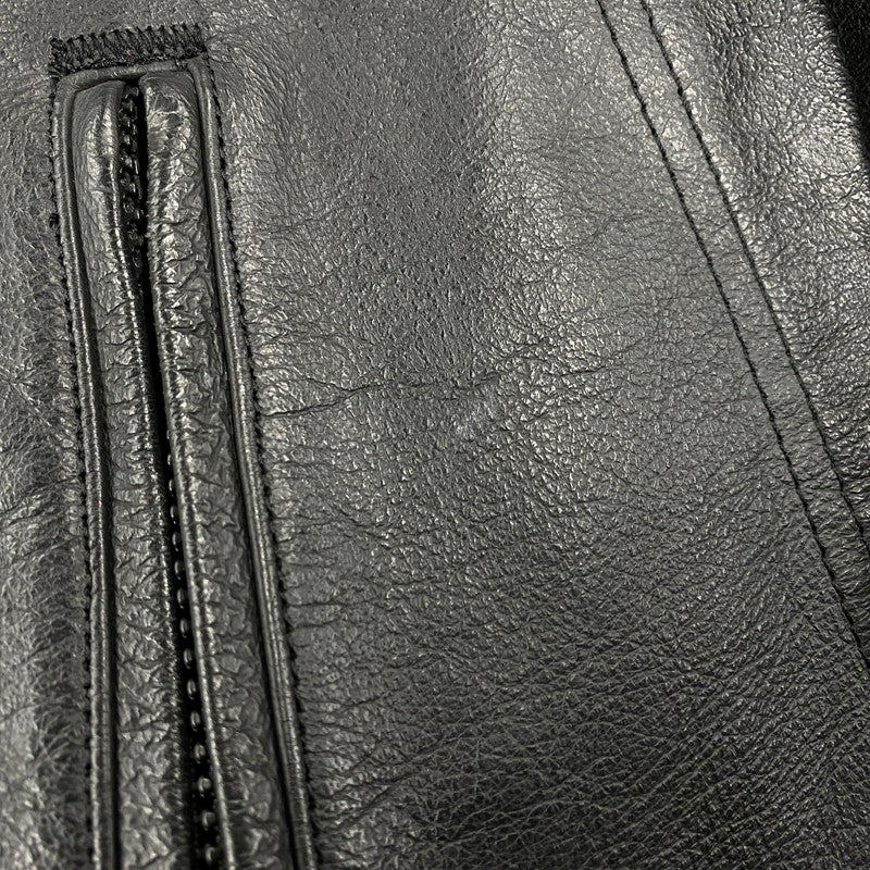 【中古品】【メンズ】 HARLEY-DAVIDSON ハーレーダビッドソン 98090-15VM FOSTER LEATHER VEST フォスター レザー ベスト トップス 146-260426-kh-06-izu サイズ：L カラー：ブラック 万代Net店