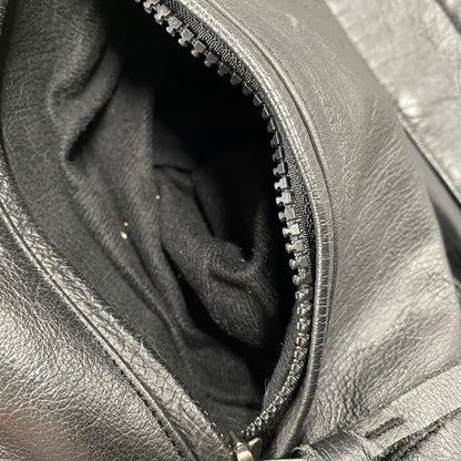 【中古品】【メンズ】 HARLEY-DAVIDSON ハーレーダビッドソン 98090-15VM FOSTER LEATHER VEST フォスター レザー ベスト トップス 146-260426-kh-06-izu サイズ：L カラー：ブラック 万代Net店