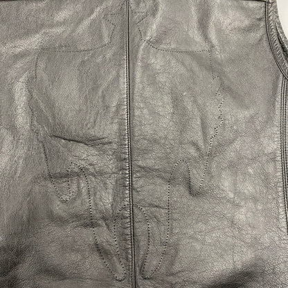 【中古品】【メンズ】 HARLEY-DAVIDSON ハーレーダビッドソン 98090-15VM FOSTER LEATHER VEST フォスター レザー ベスト トップス 146-260426-kh-06-izu サイズ：L カラー：ブラック 万代Net店